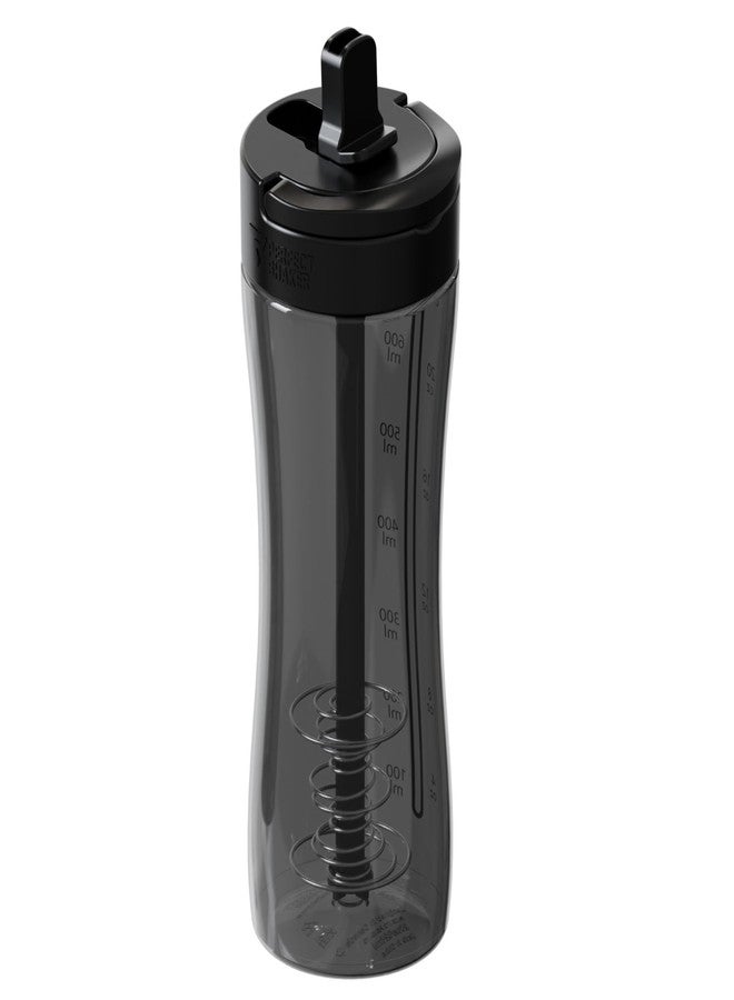 PerfectShaker Luma Series Tritan Shaker Bottle with Built-In Straw & Measurement Scale – 28oz Leakproof, BPA-Free, Dishwasher Safe Protein Shaker, Smoothie & Pre-Workout Mixer Shaker(Black) - Image 1